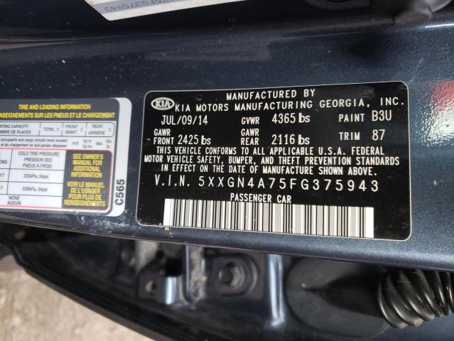 Photo 9 VIN: 5XXGN4A75FG375943 - KIA OPTIMA EX 