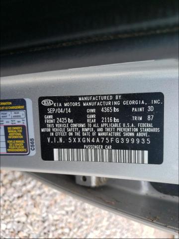 Photo 9 VIN: 5XXGN4A75FG399935 - KIA OPTIMA EX 