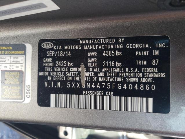 Photo 9 VIN: 5XXGN4A75FG404860 - KIA OPTIMA EX 