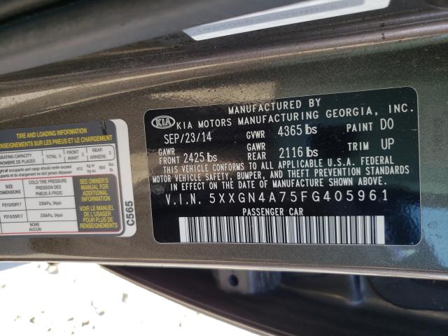 Photo 9 VIN: 5XXGN4A75FG405961 - KIA OPTIMA EX 