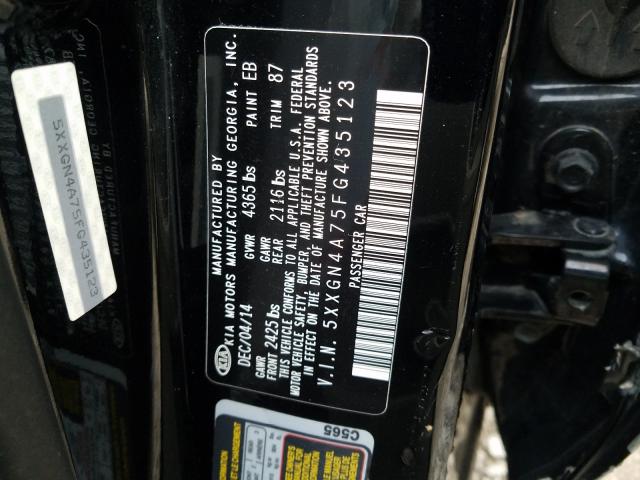 Photo 9 VIN: 5XXGN4A75FG435123 - KIA OPTIMA EX 