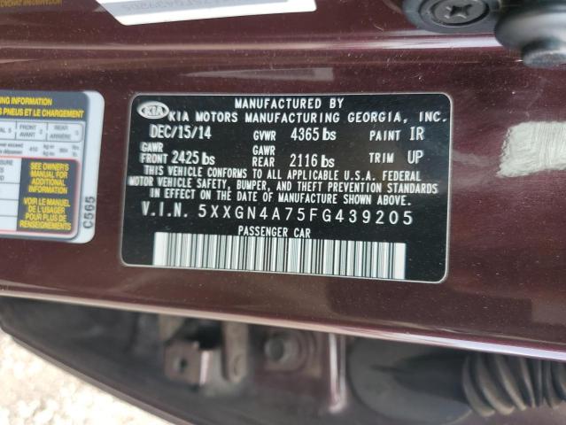 Photo 11 VIN: 5XXGN4A75FG439205 - KIA OPTIMA EX 