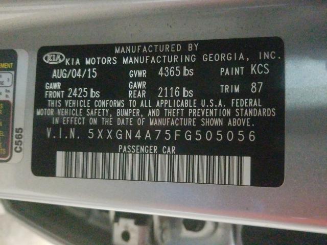 Photo 9 VIN: 5XXGN4A75FG505056 - KIA OPTIMA EX 