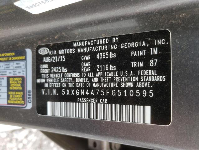 Photo 9 VIN: 5XXGN4A75FG510595 - KIA OPTIMA EX 