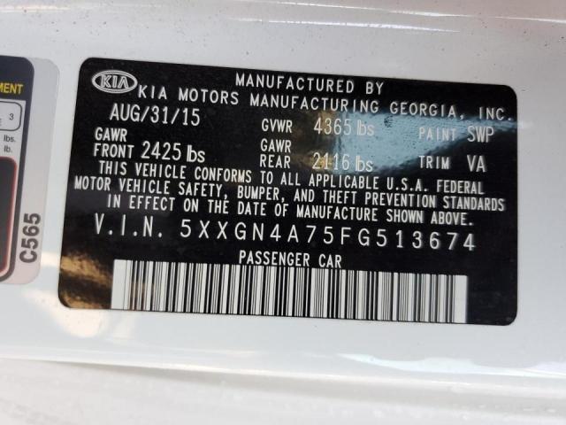 Photo 9 VIN: 5XXGN4A75FG513674 - KIA OPTIMA EX 