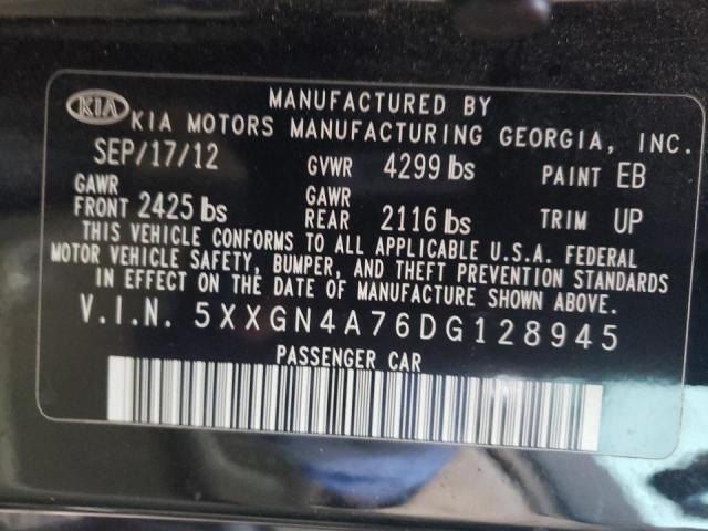 Photo 9 VIN: 5XXGN4A76DG128945 - KIA OPTIMA EX 