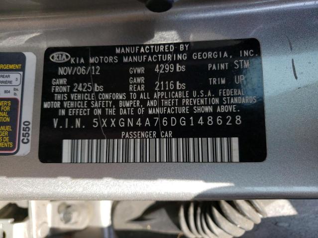 Photo 11 VIN: 5XXGN4A76DG148628 - KIA OPTIMA EX 