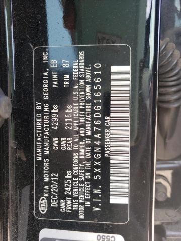 Photo 9 VIN: 5XXGN4A76DG165610 - KIA OPTIMA EX 