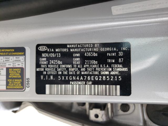 Photo 9 VIN: 5XXGN4A76EG285215 - KIA OPTIMA EX 