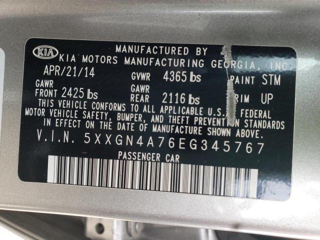 Photo 9 VIN: 5XXGN4A76EG345767 - KIA OPTIMA EX 