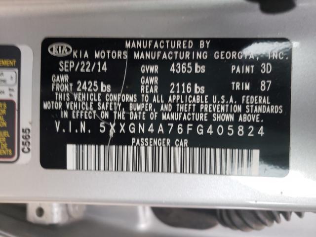 Photo 9 VIN: 5XXGN4A76FG405824 - KIA OPTIMA 