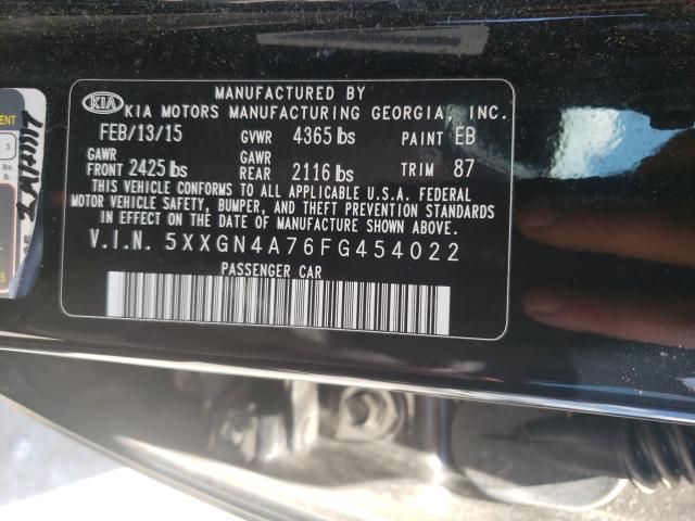 Photo 9 VIN: 5XXGN4A76FG454022 - KIA OPTIMA EX 