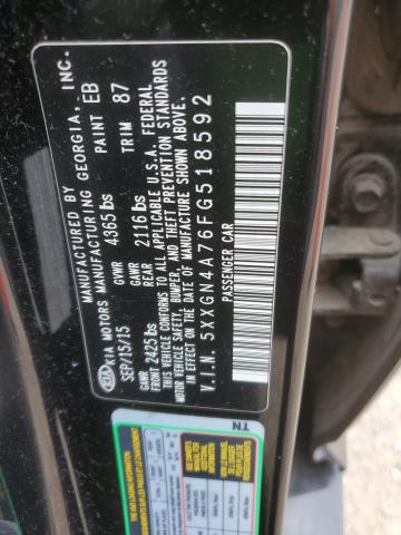 Photo 11 VIN: 5XXGN4A76FG518592 - KIA OPTIMA EX 