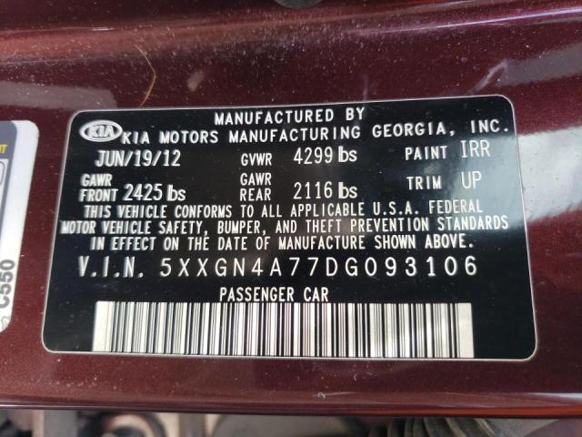 Photo 11 VIN: 5XXGN4A77DG093106 - KIA OPTIMA 