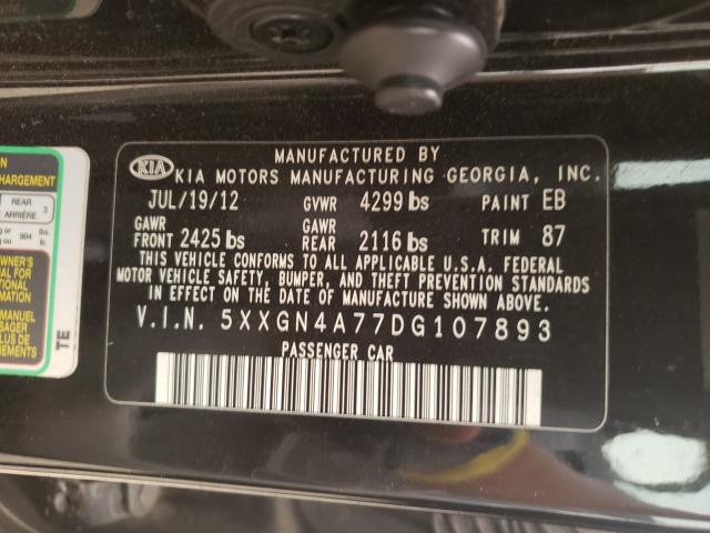 Photo 9 VIN: 5XXGN4A77DG107893 - KIA OPTIMA EX 