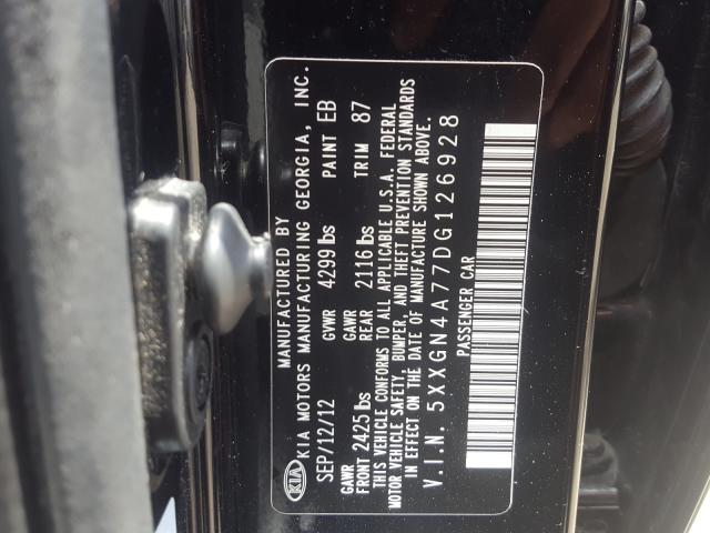 Photo 9 VIN: 5XXGN4A77DG126928 - KIA OPTIMA EX 