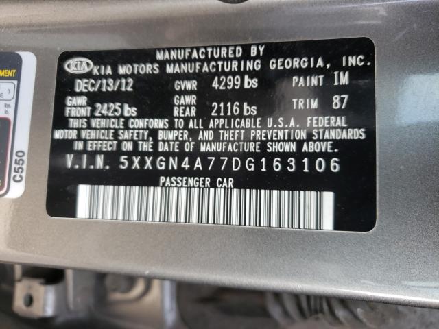 Photo 9 VIN: 5XXGN4A77DG163106 - KIA OPTIMA EX 