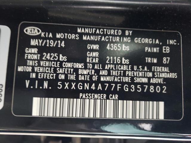 Photo 9 VIN: 5XXGN4A77FG357802 - KIA OPTIMA EX 