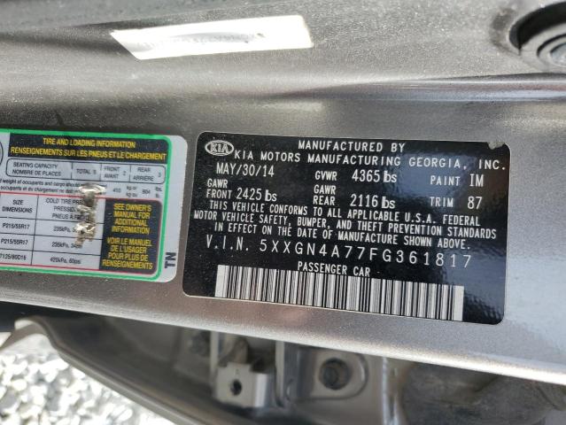 Photo 11 VIN: 5XXGN4A77FG361817 - KIA OPTIMA EX 