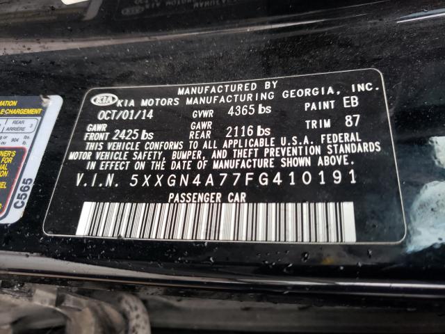 Photo 9 VIN: 5XXGN4A77FG410191 - KIA OPTIMA EX 