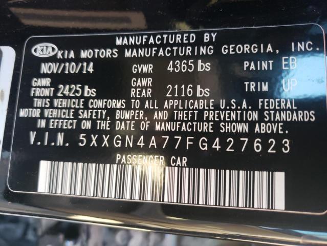 Photo 9 VIN: 5XXGN4A77FG427623 - KIA OPTIMA EX 