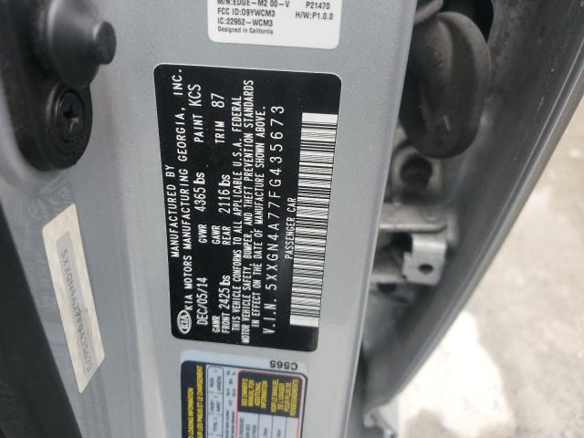 Photo 12 VIN: 5XXGN4A77FG435673 - KIA OPTIMA EX 