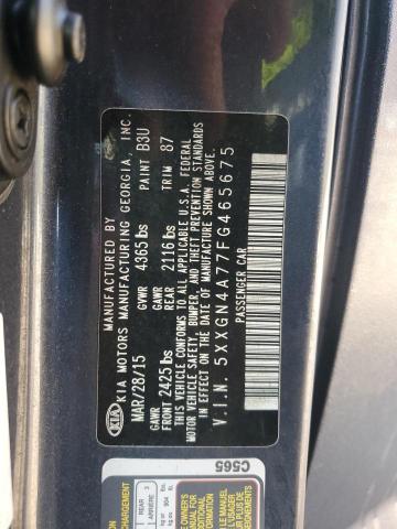 Photo 11 VIN: 5XXGN4A77FG465675 - KIA OPTIMA EX 