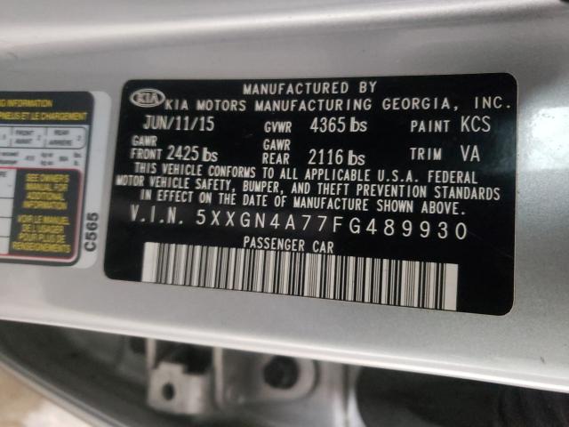 Photo 9 VIN: 5XXGN4A77FG489930 - KIA OPTIMA EX 