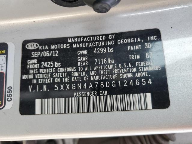 Photo 11 VIN: 5XXGN4A78DG124654 - KIA OPTIMA EX 