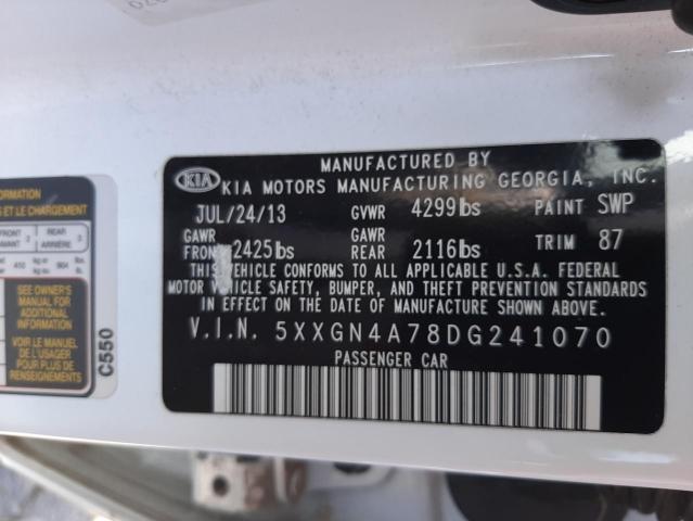 Photo 9 VIN: 5XXGN4A78DG241070 - KIA OPTIMA EX 