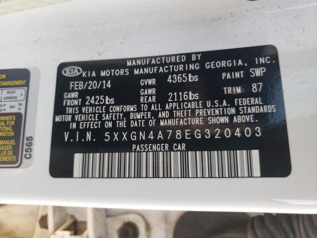 Photo 12 VIN: 5XXGN4A78EG320403 - KIA OPTIMA EX 