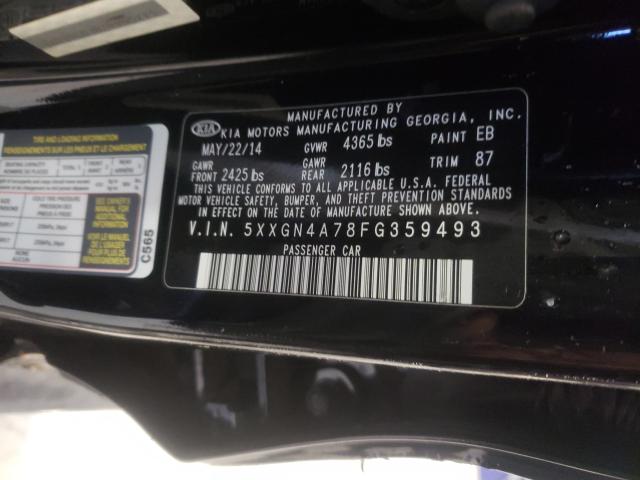 Photo 9 VIN: 5XXGN4A78FG359493 - KIA OPTIMA EX 