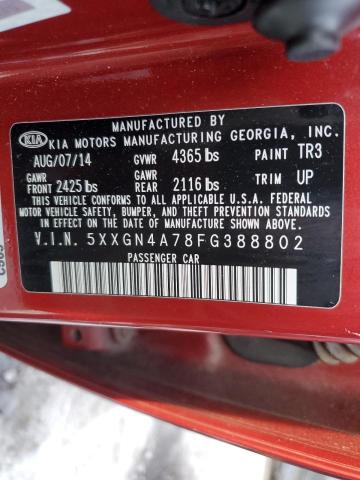 Photo 11 VIN: 5XXGN4A78FG388802 - KIA OPTIMA 