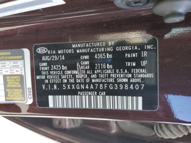 Photo 12 VIN: 5XXGN4A78FG398407 - KIA OPTIMA 