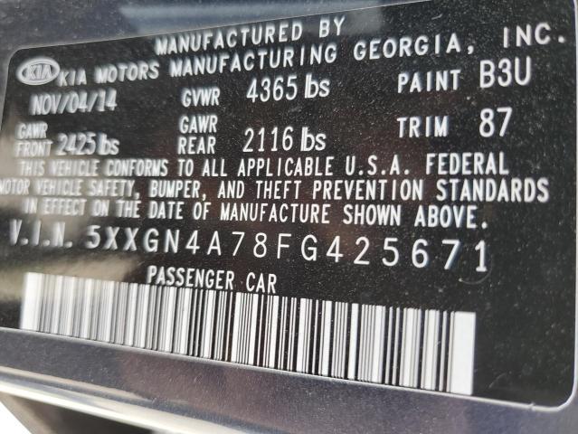 Photo 11 VIN: 5XXGN4A78FG425671 - KIA OPTIMA 