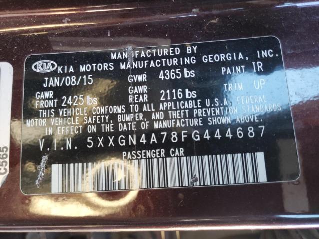 Photo 11 VIN: 5XXGN4A78FG444687 - KIA OPTIMA 