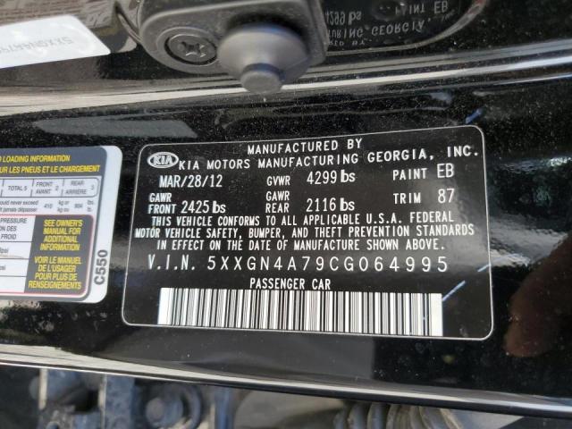 Photo 9 VIN: 5XXGN4A79CG064995 - KIA OPTIMA EX 