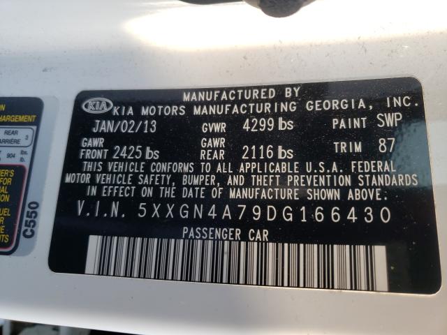 Photo 9 VIN: 5XXGN4A79DG166430 - KIA OPTIMA EX 