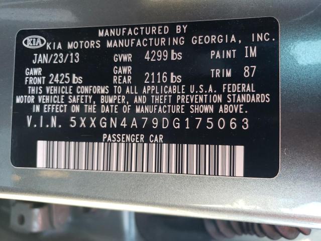 Photo 11 VIN: 5XXGN4A79DG175063 - KIA OPTIMA EX 