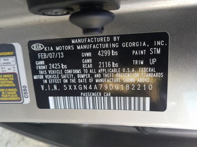 Photo 9 VIN: 5XXGN4A79DG182210 - KIA OPTIMA EX 