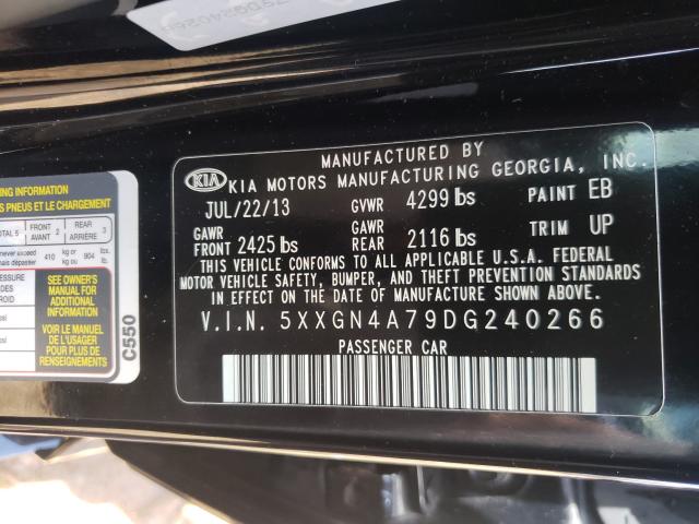 Photo 9 VIN: 5XXGN4A79DG240266 - KIA OPTIMA EX 