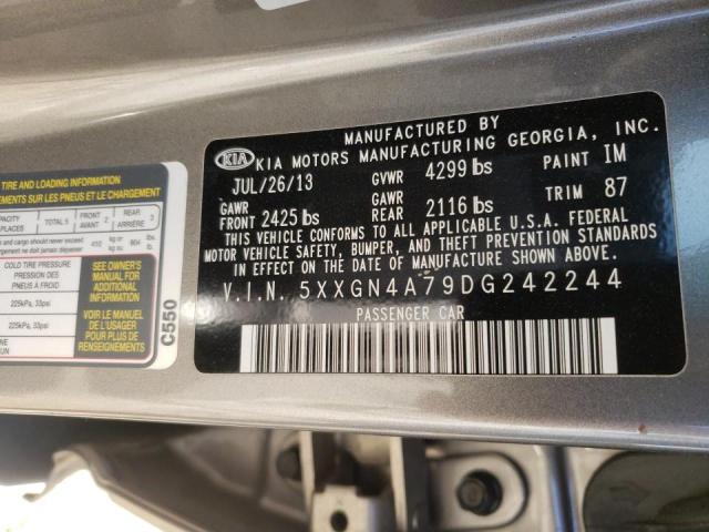 Photo 9 VIN: 5XXGN4A79DG242244 - KIA OPTIMA EX 