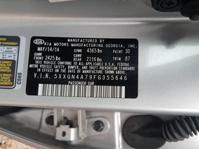 Photo 9 VIN: 5XXGN4A79FG355646 - KIA OPTIMA EX 