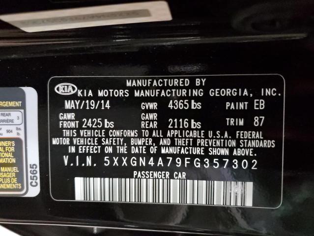 Photo 9 VIN: 5XXGN4A79FG357302 - KIA OPTIMA EX 