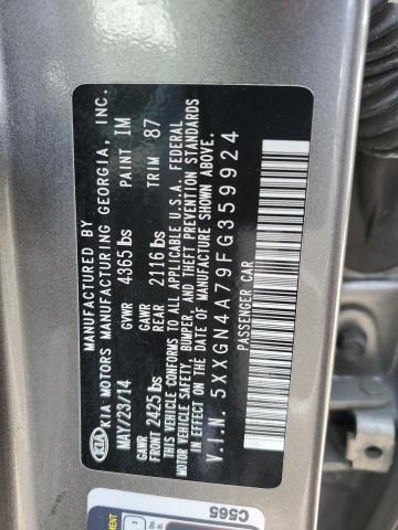 Photo 11 VIN: 5XXGN4A79FG359924 - KIA OPTIMA EX 