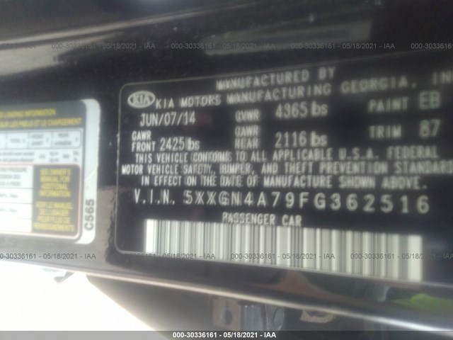 Photo 8 VIN: 5XXGN4A79FG362516 - KIA OPTIMA 