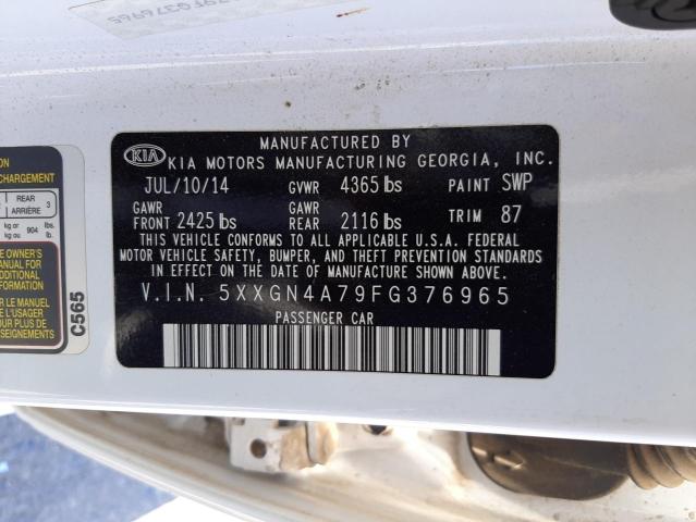 Photo 9 VIN: 5XXGN4A79FG376965 - KIA OPTIMA EX 