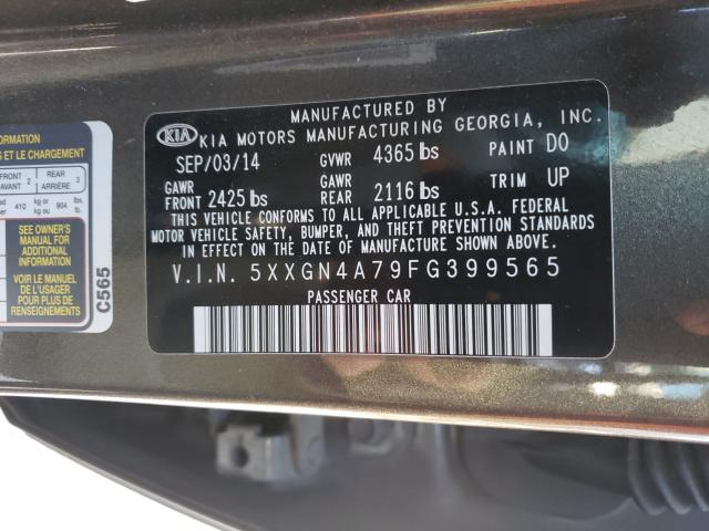 Photo 9 VIN: 5XXGN4A79FG399565 - KIA OPTIMA EX 