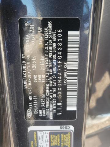 Photo 12 VIN: 5XXGN4A79FG438106 - KIA OPTIMA EX 