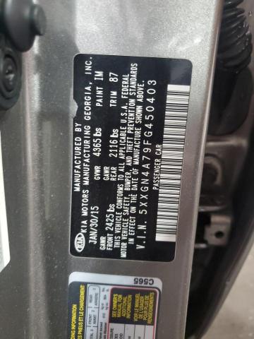 Photo 12 VIN: 5XXGN4A79FG450403 - KIA OPTIMA EX 